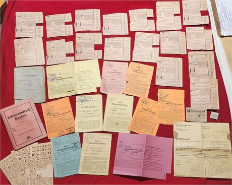 Nazi Germany Third Reich large rations coupons books lot WW2 WWII German